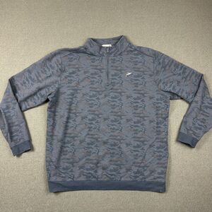 Tasc Performance Pullover Mens XL Blue Camo Performance Bamboo‎ Quarter Zip